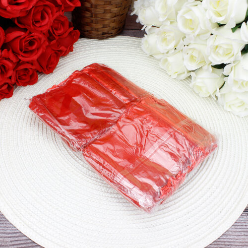 Organze Şeffaf Tül Kese Kırmızı 9x12 cm (100’lü Paket) - Toptanalim (1)