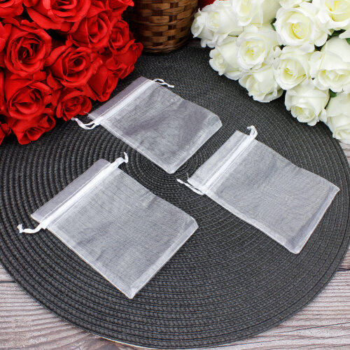 Organze Şeffaf Tül Kese Krem 9x12 cm (100’lü Paket) - Toptanalim