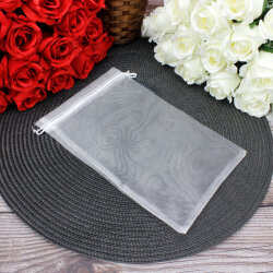 Organze Tül Kese Beyaz 15x24 cm (100’lü Paket) - 1
