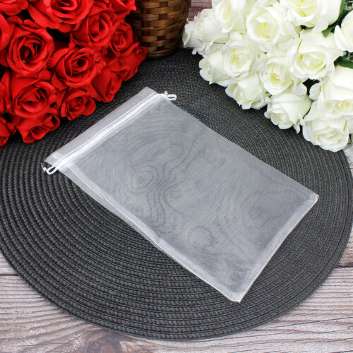 Organze Tül Kese Beyaz 15x24 cm (100’lü Paket) - Toptanalim