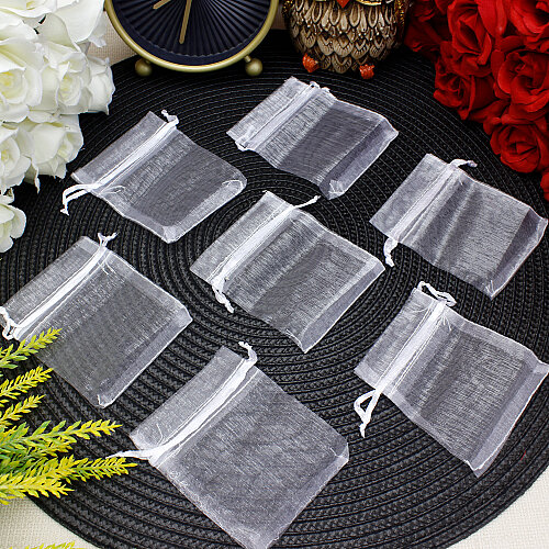 Organze Tül Kese Beyaz 7x9 cm (100’lü Paket) - Toptanalim