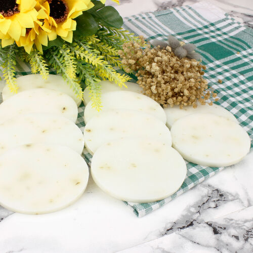Oval Otlu Sabun Beyaz - Kare Dekor