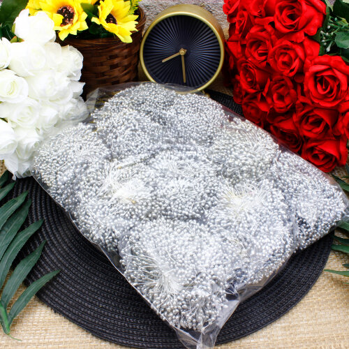 Oya Tomurcuğu Yapay Tohum Çiçek Gümüş 130 g (±10 g) - 3