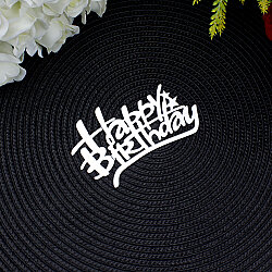 Pasta Önü Happy Birthday Yazı Gümüş - 2