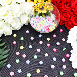 Pastel Çiçek Figürlü Karışık Renk Boncuk 11,5 mm (500’lü Paket) - 1