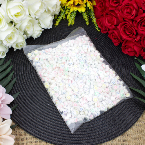 Pastel İkon Desenli Karışık Renk Polimer Hamur Boncuk 9,3 mm (500’lü Paket) - 3