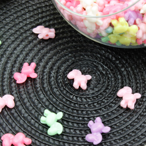 Pastel Renkli Ayıcık Boncuk 17x13 mm (500 Adet) - Toptanalim (1)