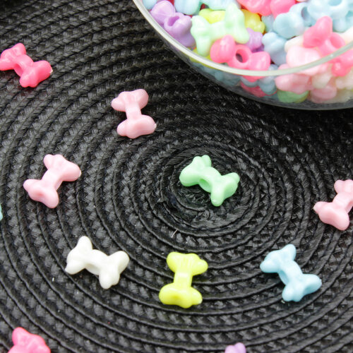 Pastel Renkli Fiyonk Boncuk 15x13 mm (500 Adet) - Toptanalim (1)