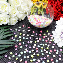 Pastel Renkli Mini Çiçek Boncuk 8,5 mm 500 Adet - 1