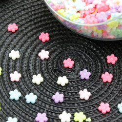 Pastel Renkli Mini Çiçek Boncuk 8,5 mm 500 Adet - 2