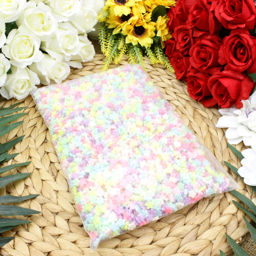 Pastel Renkli Mini Çiçek Boncuk 8,5 mm 500 Adet - 3