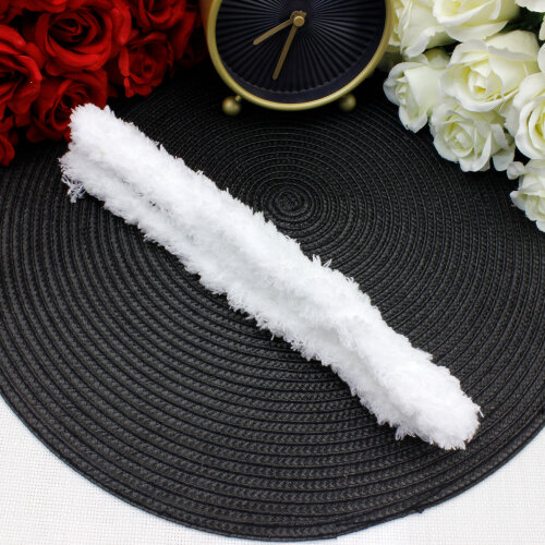 Peluş Şönil 1 Metre Beyaz - 3