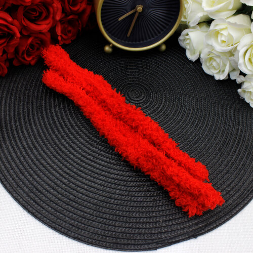 Peluş Şönil 1 Metre Kırmızı - 3