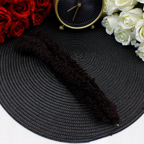 Peluş Şönil 1 Metre Koyu Kahverengi - 3