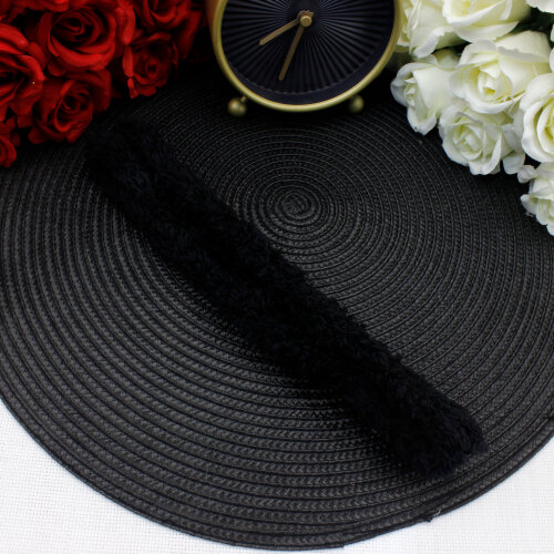 Peluş Şönil 1 Metre Siyah - 3