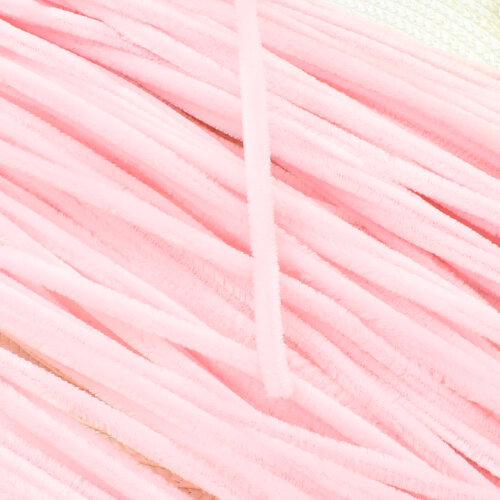 Pastel Pembe Şönil 100'lü Paket - Kare Dekor (1)