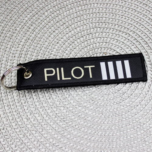 Pilot Rütbe Dokuma Anahtarlık - Kare Dekor