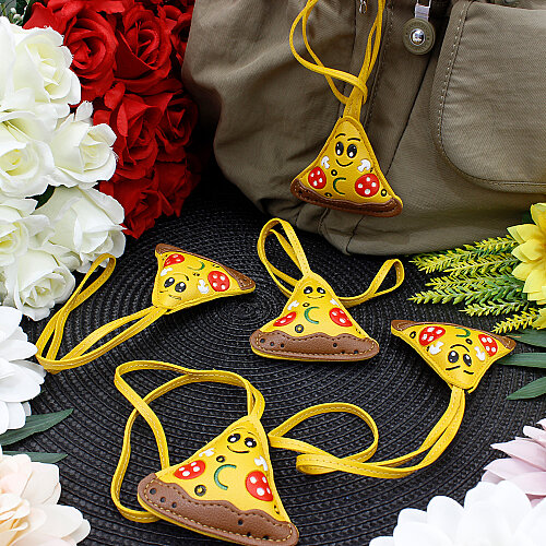 Pizza Dilimi Figürlü Çanta Charm Aksesuar - Toptanalim