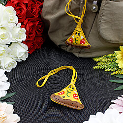 Pizza Dilimi Figürlü Çanta Charm Aksesuar - 2