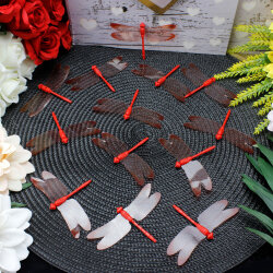 Plastik Gövdeli PVC Yusufçuk Kırmızı 100'lü Paket - 1