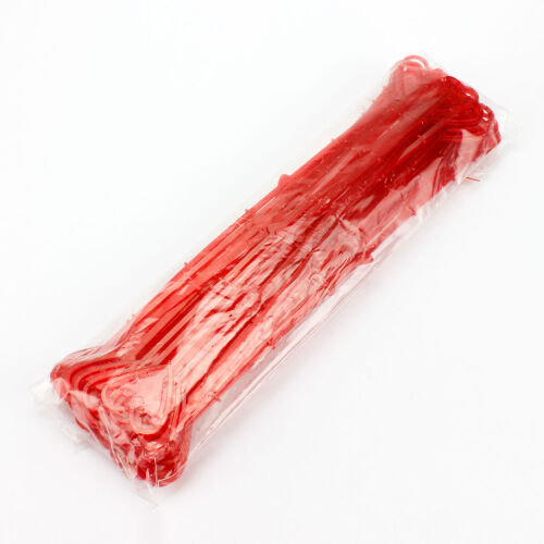 Plastik Kalpli Çiçek Kartvizit Not Çubuğu 34CM Kırmızı - Kare Dekor (1)