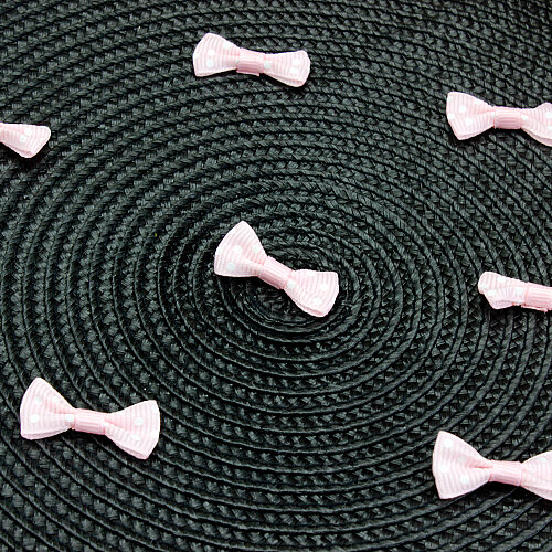 Puantiyeli Grogren Fiyonk 3 cm Açık Pembe - Toptanalim (1)