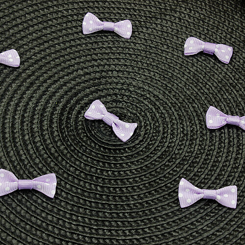 Puantiyeli Grogren Fiyonk 3 cm Lila - Toptanalim (1)