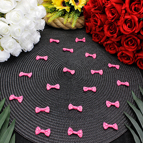 Puantiyeli Grogren Fiyonk 3 cm Neon Pembe - Toptanalim