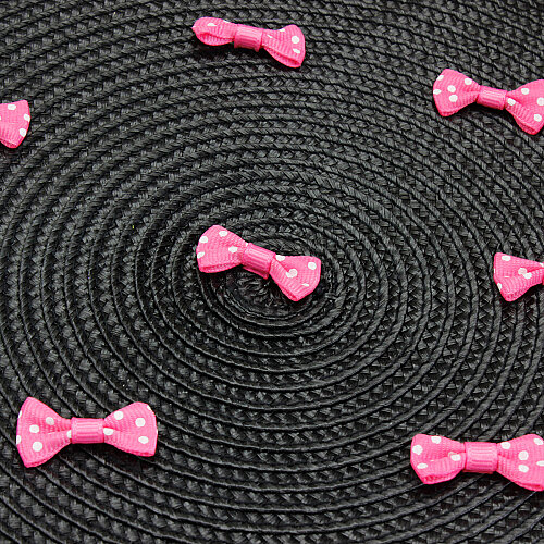 Puantiyeli Grogren Fiyonk 3 cm Neon Pembe - Toptanalim (1)