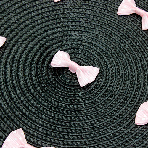 Puantiyeli Grogren Fiyonk 4 cm Açık Pembe - Toptanalim (1)