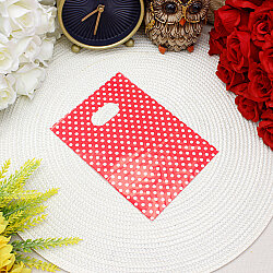 Puantiyeli Hediyelik El Geçme Poşeti Kırmızı 12x17 cm 50’li Paket - 1