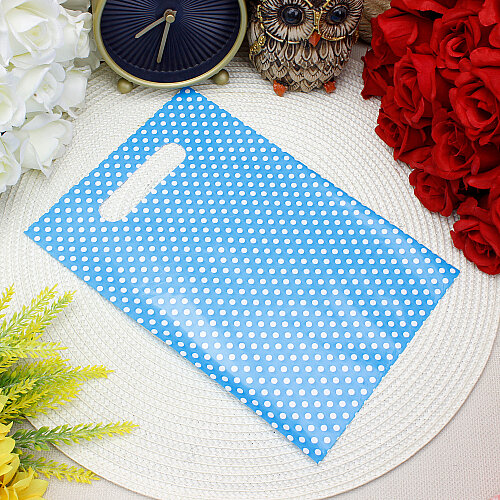 Puantiyeli Hediyelik El Geçme Poşeti Mavi 17x25 cm 50’li Paket - Toptanalim