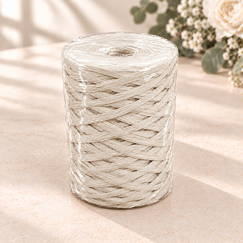 Rafya İp 200 gr Bobin Ekru - 4