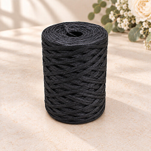 Rafya İp 200 gr Bobin Siyah - 3