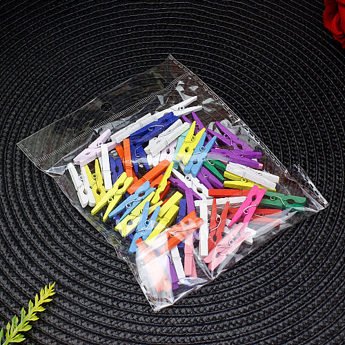  Renkli Ahşap Mandal 3 cm (50’li Paket) - 3