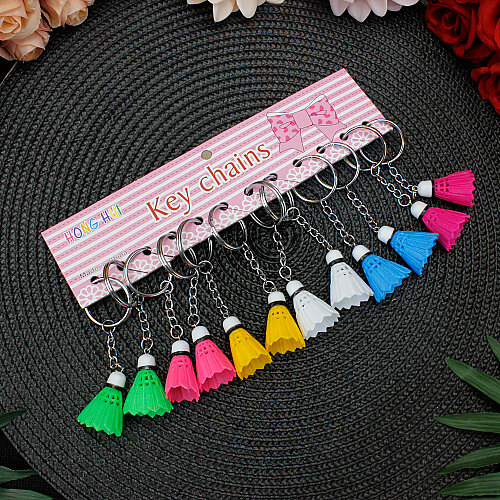 Renkli, Badminton, Anahtarlık, 2x3,5 cm, 12’Li, Paket - 4