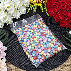Renkli Gökkuşağı Bulut Desenli Polimer Hamur Boncuk 9,3 mm (500’lü Paket) - 3