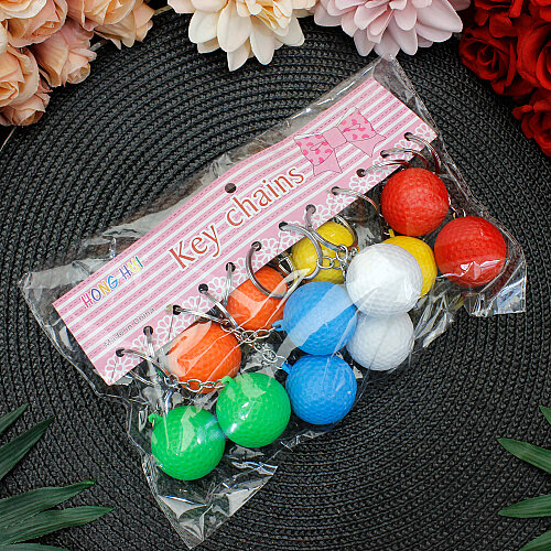 Renkli Golf Topu Anahtarlık 12’li Paket - 5