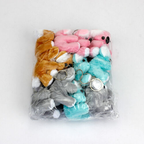 Renkli Koala Peluş Anahtarlık 12'li Paket - Kare Dekor (1)