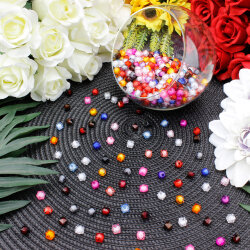 Renkli Kristal Kesim Boncuk 8 mm (500 Adet) - 1