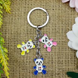 Renkli Panda Metal Anahtarlık - 1