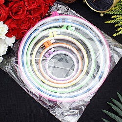 Renkli Plastik Vidalı Nakış Kasnağı 6’lı Set - 4