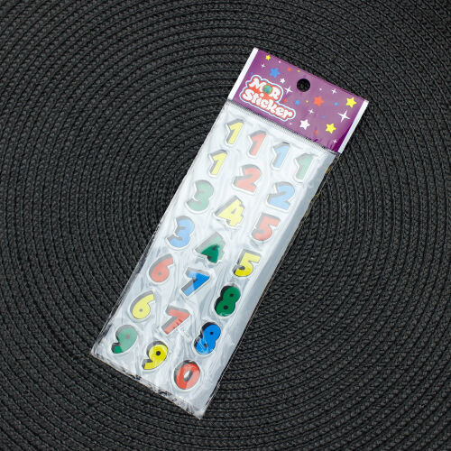 Renkli Sayılar Sticker - Kare Dekor