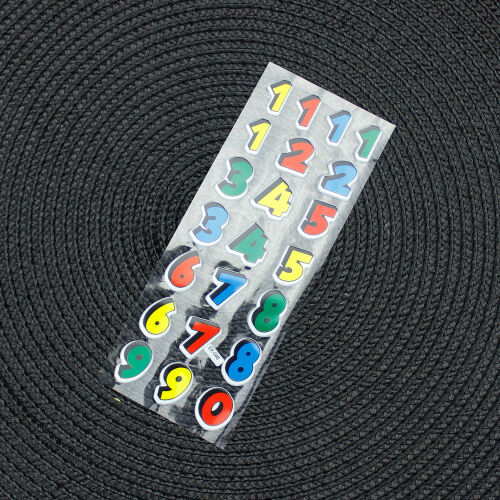 Renkli Sayılar Sticker - Kare Dekor (1)