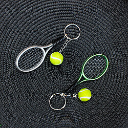 Renkli Tenis Raketi ve Top Anahtarlık 12’li Paket - 3
