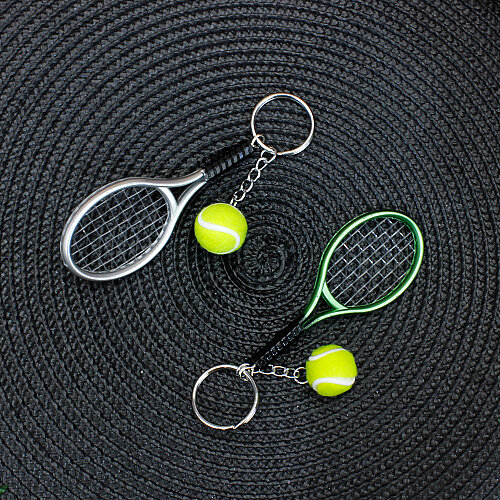 Renkli Tenis Raketi ve Top Anahtarlık 12’li Paket - 3