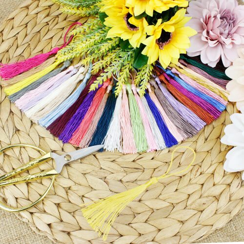 Sarı Püskül 8CM - Kare Dekor