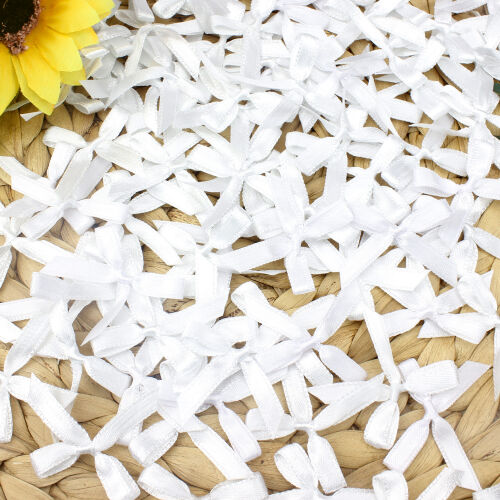 Saten Fiyonk Beyaz 5CM - Kare Dekor