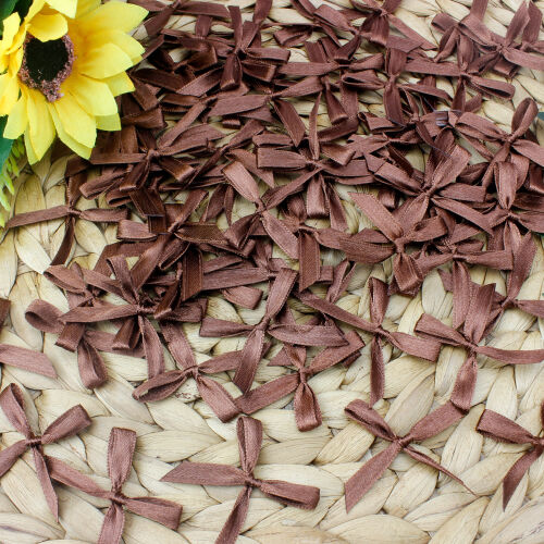 Saten Fiyonk Kahverengi 5CM - Kare Dekor