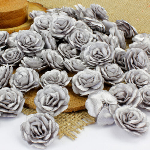 Saten Kumaş Katmerli Gümüş 3 Cm - Kare Dekor